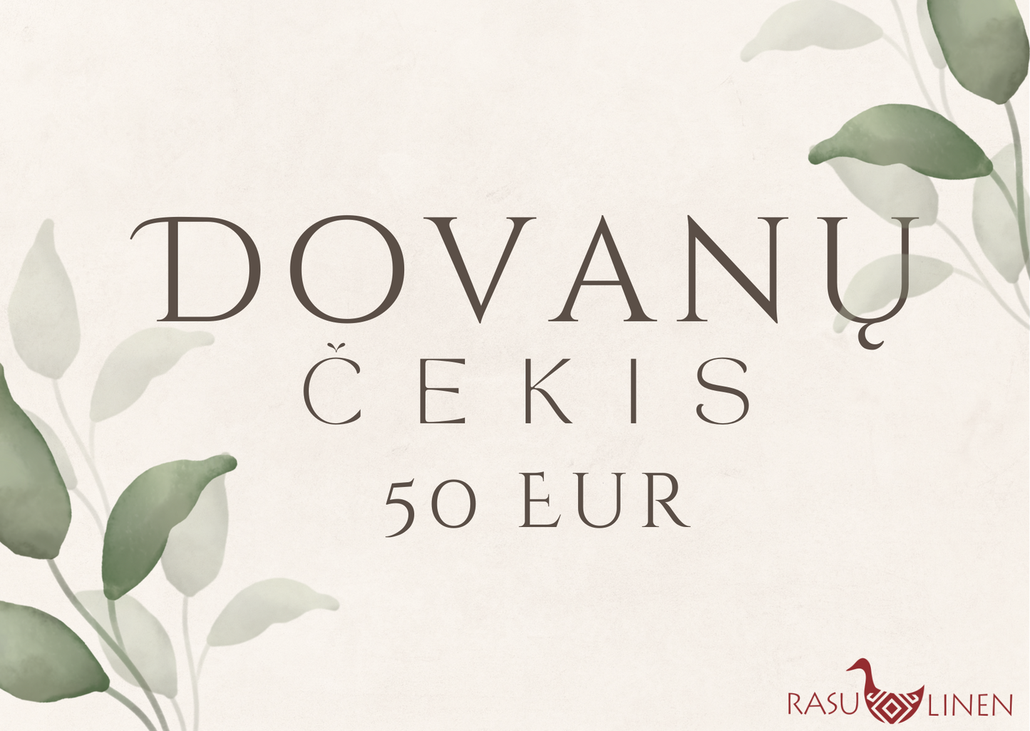 Dovanų čekis 50 Eur. (Elektroninis)