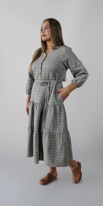 Folk style linen dress