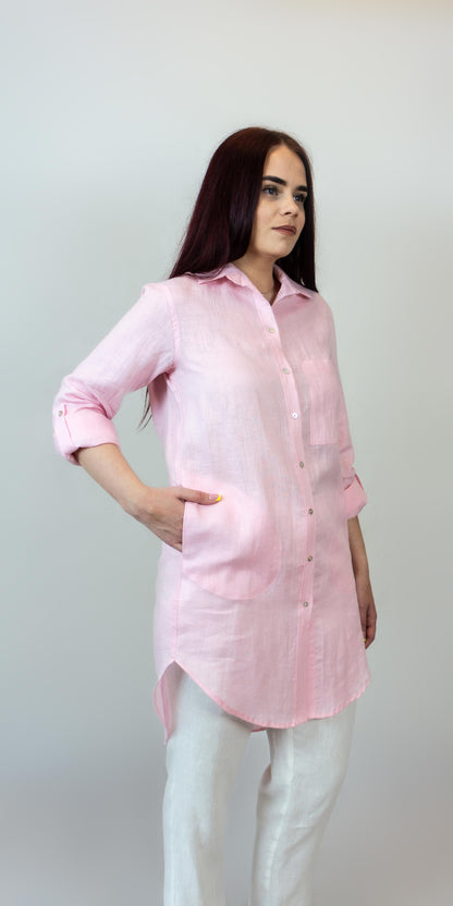 Light pink linen shirt